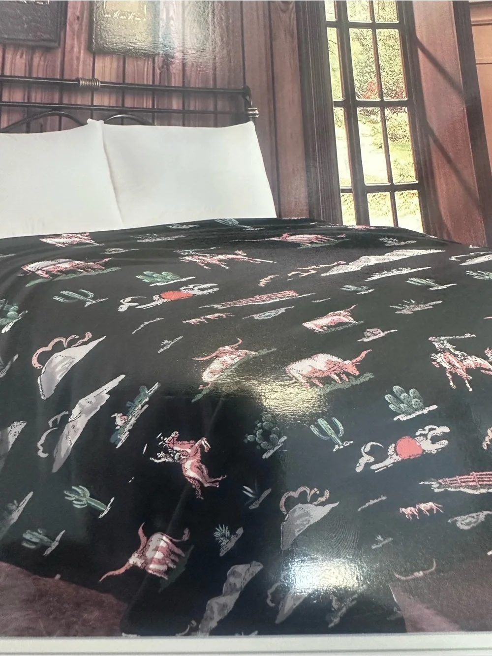 MIA Alona Black Comforter with Multicolor Animal Print